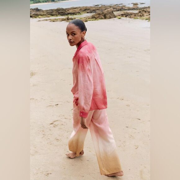 Zara Linen Blend Co-Ord Set New - Picture 14 of 16